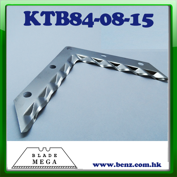 Stainless steel V-shaped blade with wavy cut edge